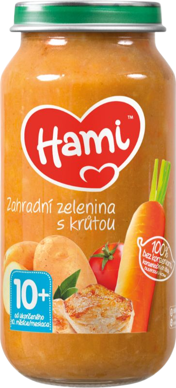 Hami masozeleninový příkrm Zahradní zelenina s krůtou, 10+ 250 g