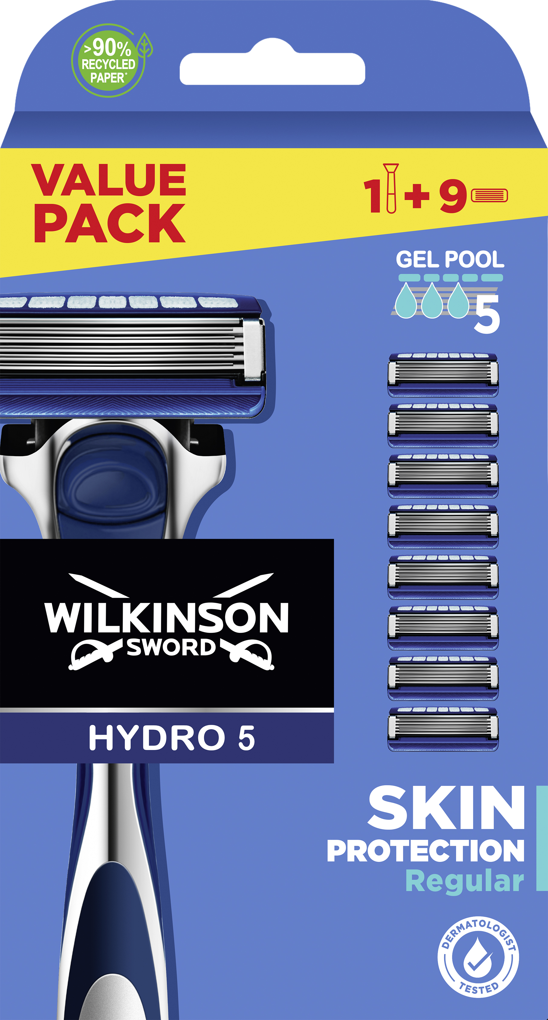 WILKINSON SWORD Hydro 5 Protection XXL Strojek + náhradní hlavice 9 ks
