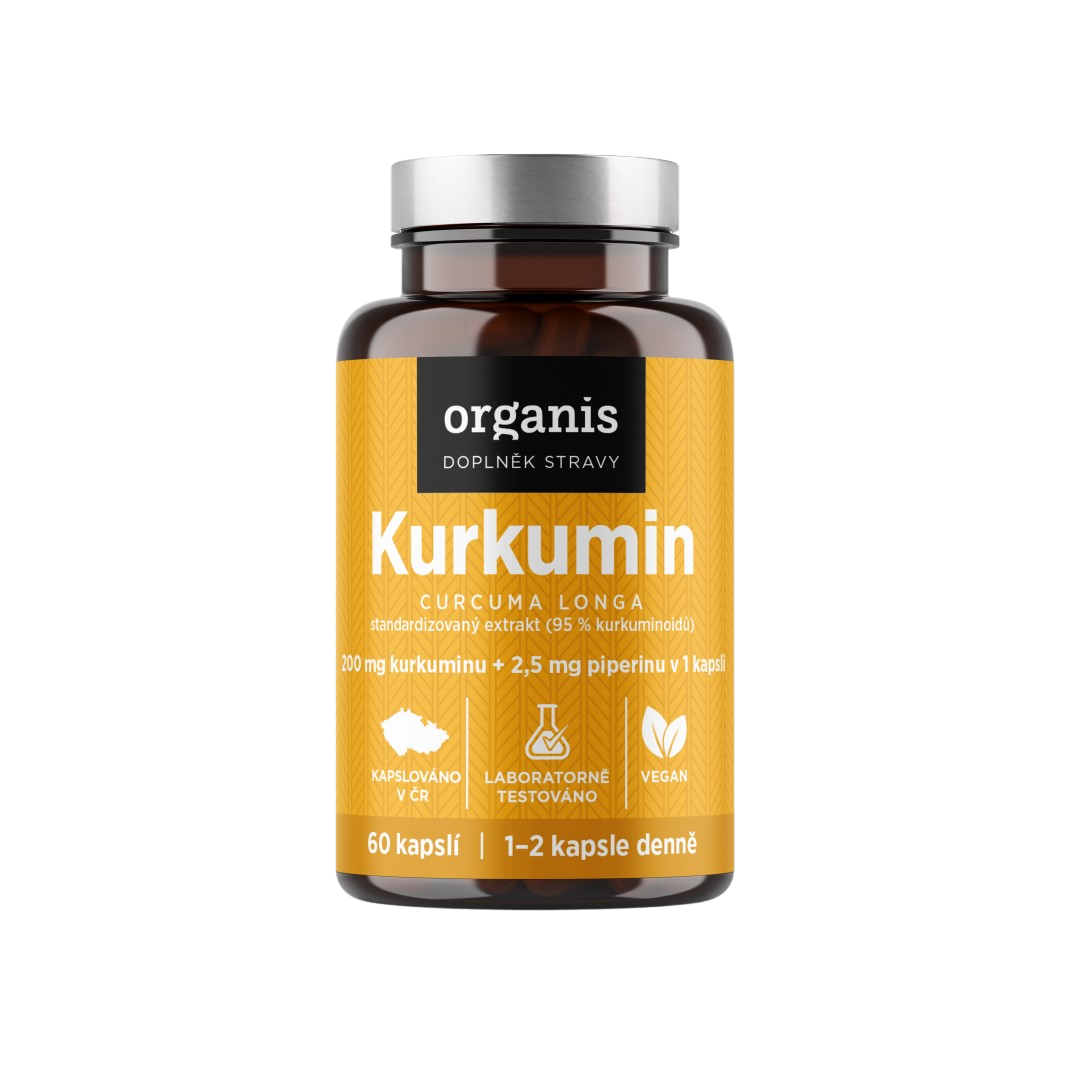 ORGANIS Kurkumin + piperin 30 kapslí