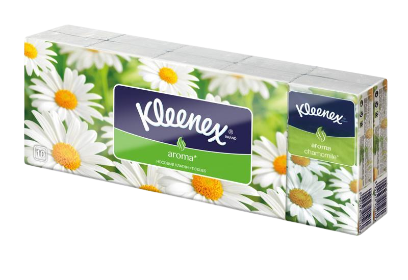 Kleenex® Papírové kapesníky Family hanks - Camomile 10 ks