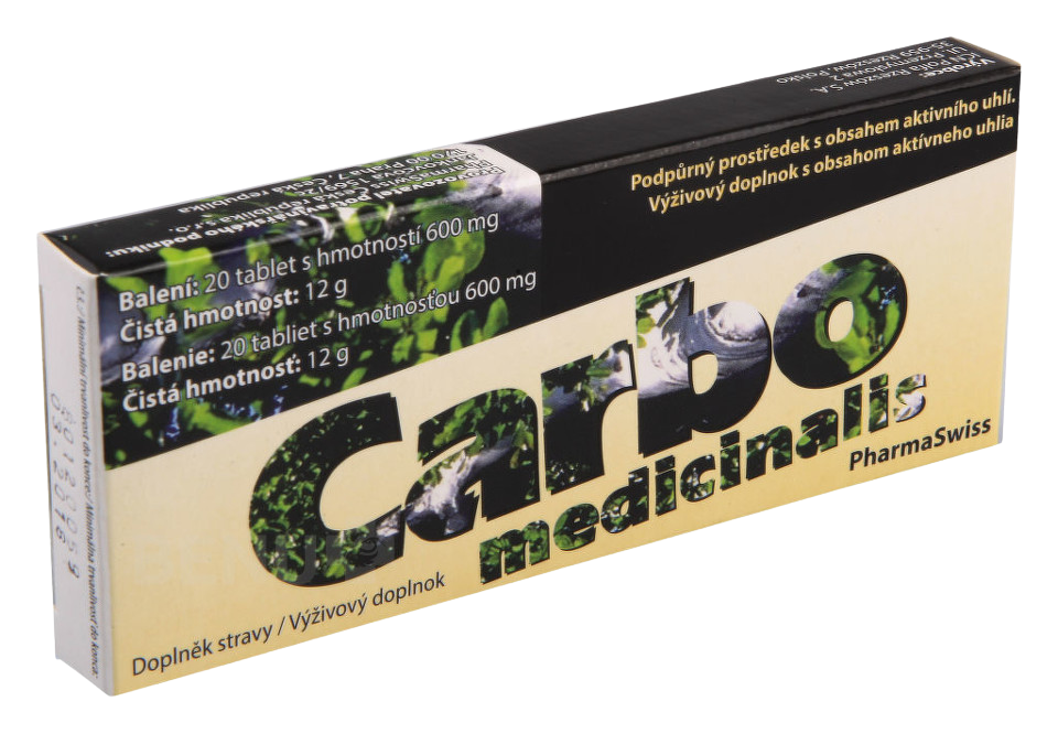 Carbo medicinalis PharmaSwiss 20 tablet