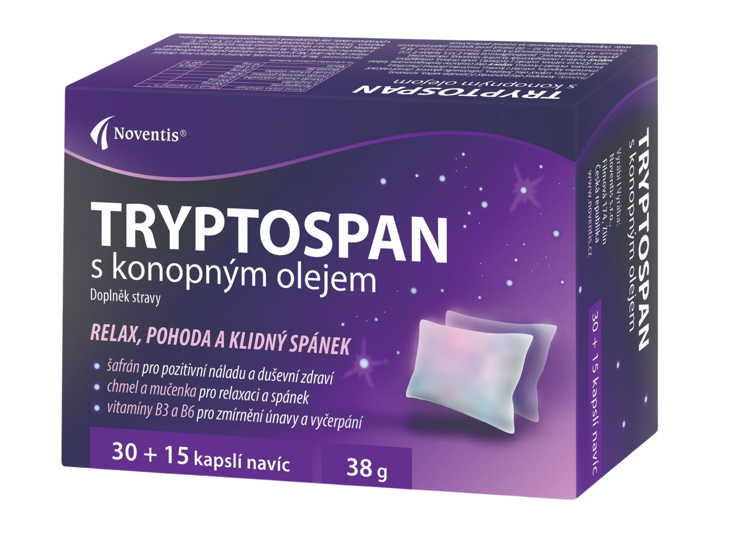 NOVENTIS Tryptospan s konopným olejem 45 kapslí