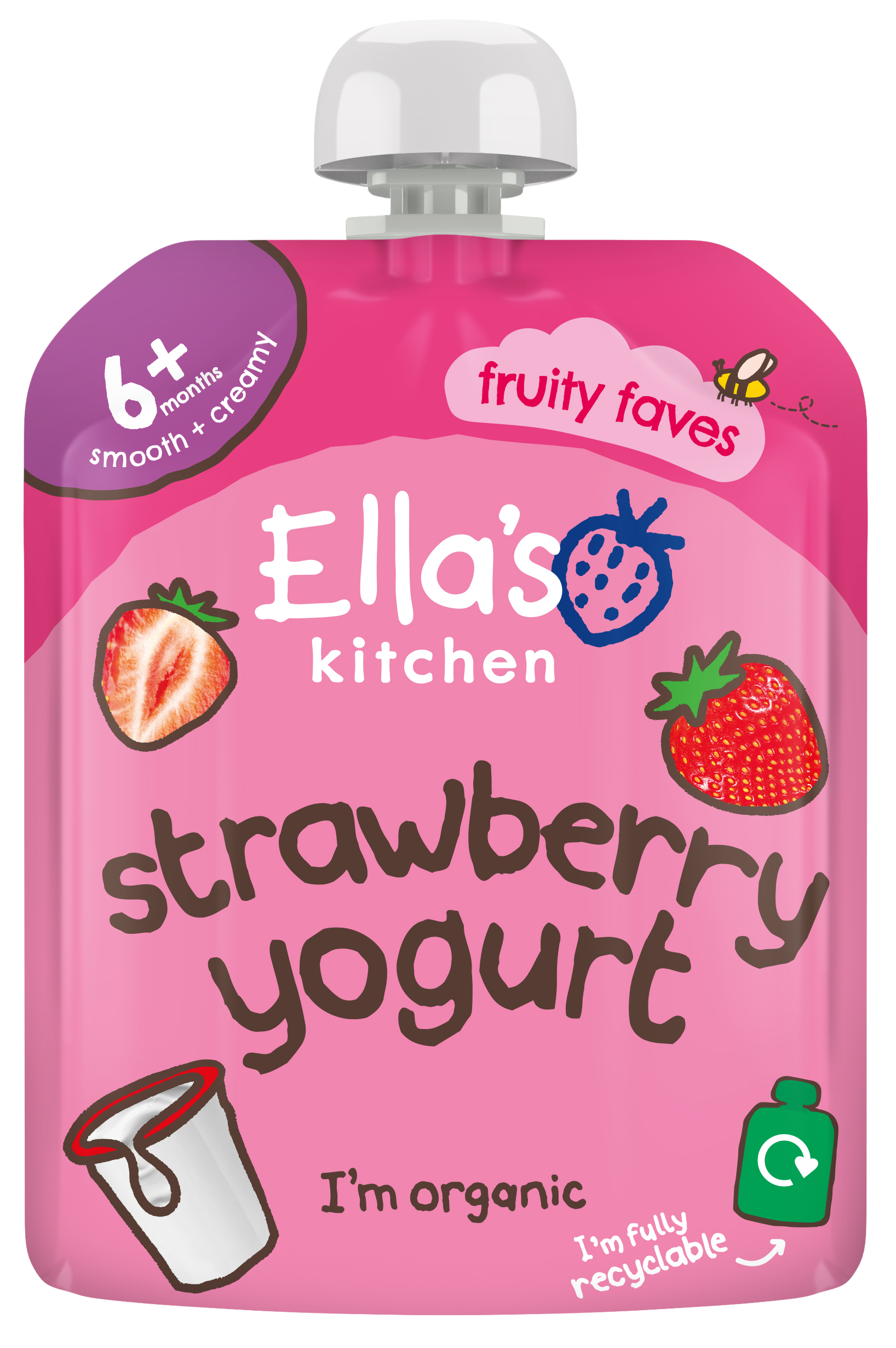 ELLA'S KITCHEN BIO Jahody s jogurtem 90 g