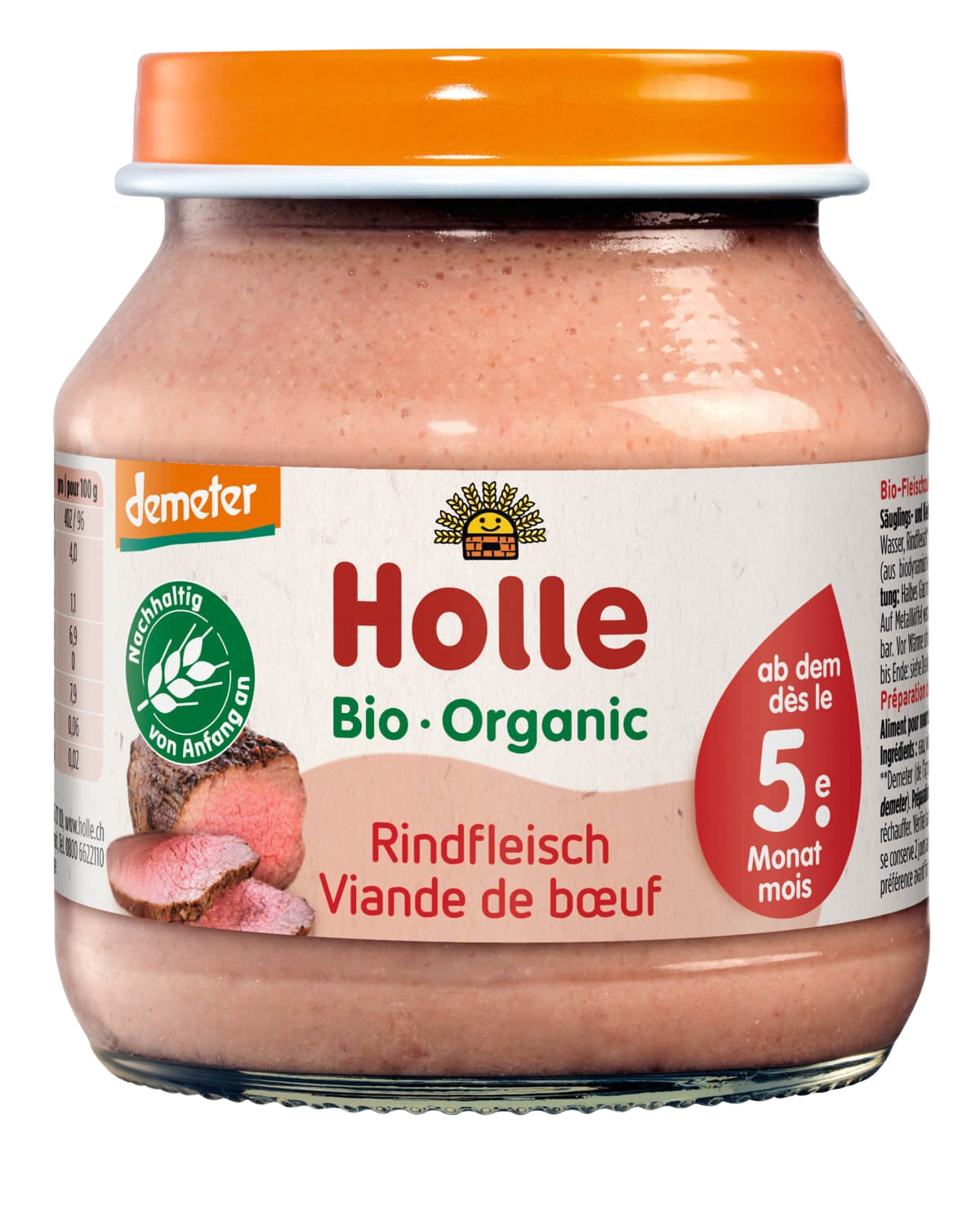 Holle Bio dětská přesnídávka Hovězí maso 125 g