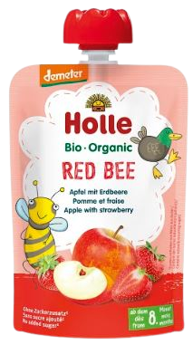 Holle Bio pyré - Red Bee- Jablko s jahodami 100 g