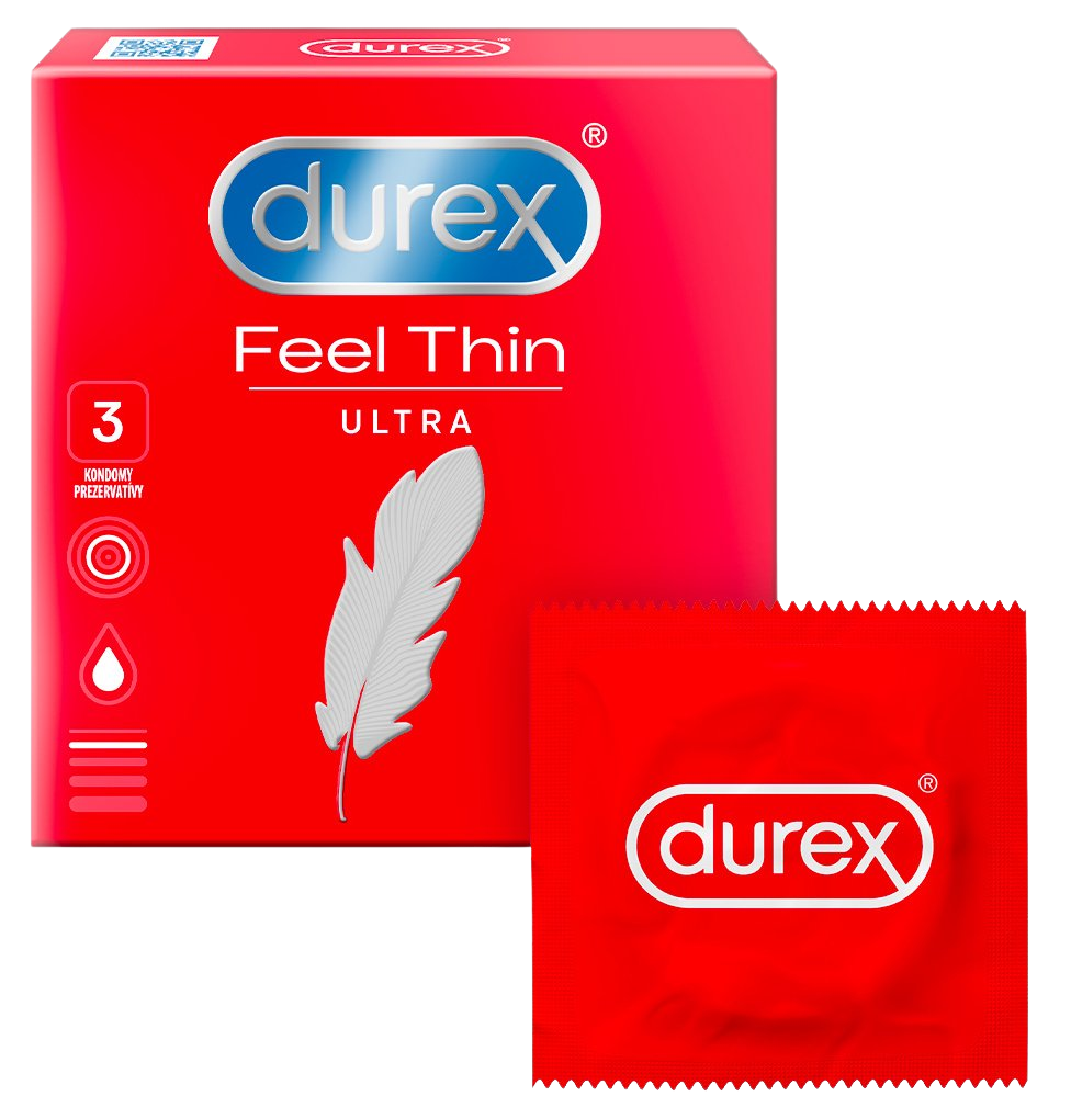 DUREX Kondomy Feel Thin Ultra 3 ks