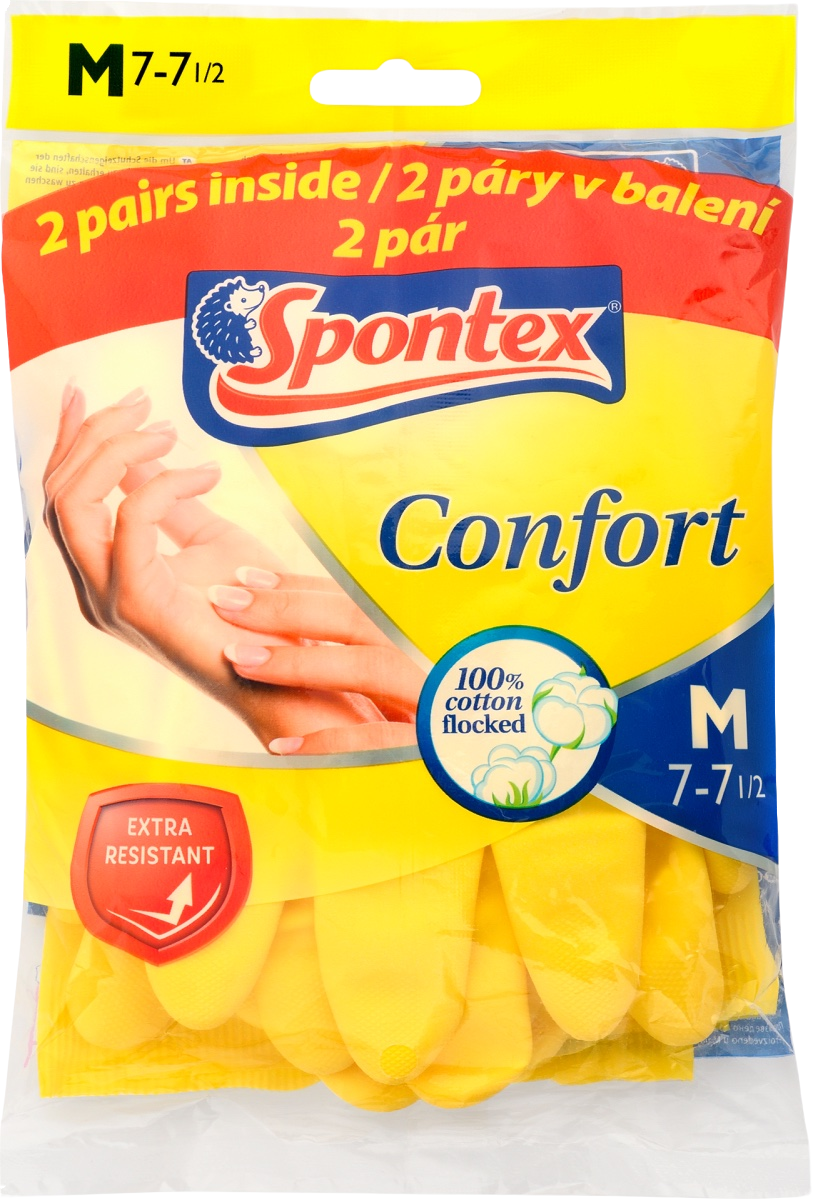 Spontex Confort rukavice vel. M, 2 páry 2 x 2 ks