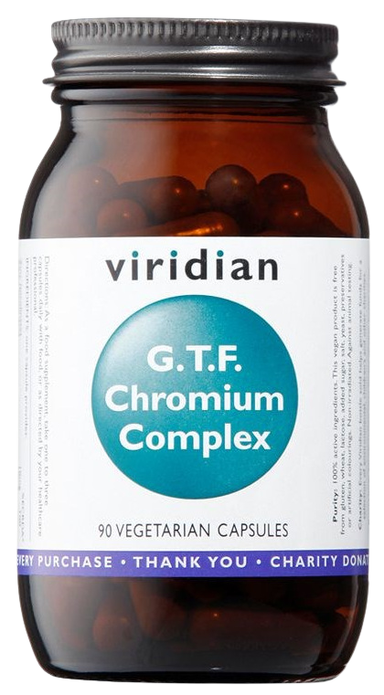 VIRIDIAN G.T.F. Chromium Complex (Komplex zinku, ALA a chromu) 90 kapslí