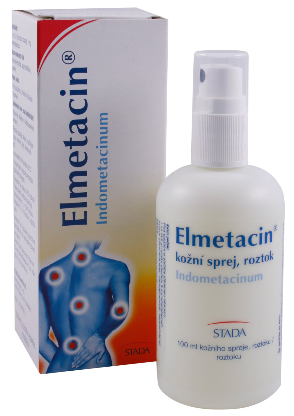 Fotografie Elmetacin dermální sprej roztok 1% 100 ml