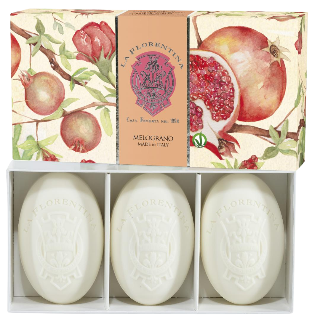 LA FLORENTINA Kazeta mýdel granátové jablko 450 g