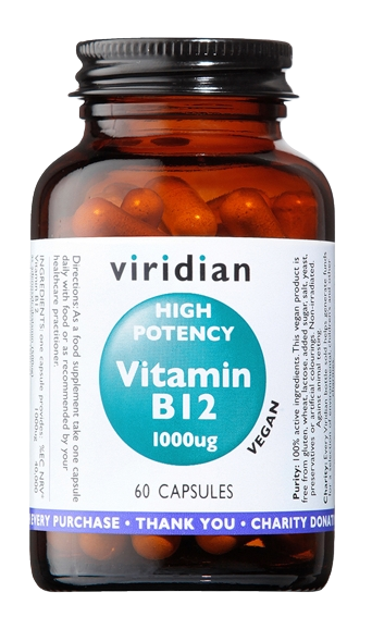 VIRIDIAN High Potency Vitamin B12 1000ug 60 kapslí