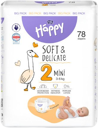 BELLA Baby Happy Soft&Delicate Mini (3-6 kg), 78 ks
