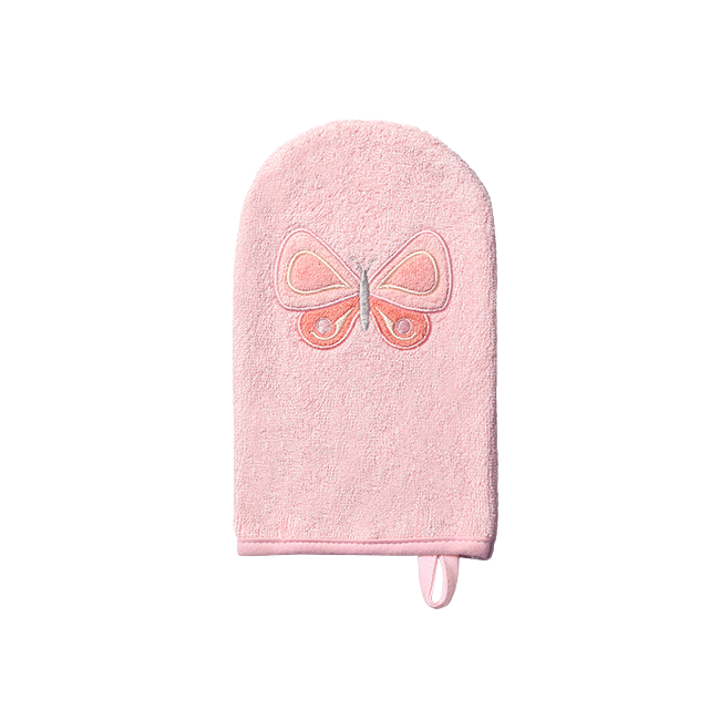 BABY ONO Žínka na umývání Natural bamboo - růžová