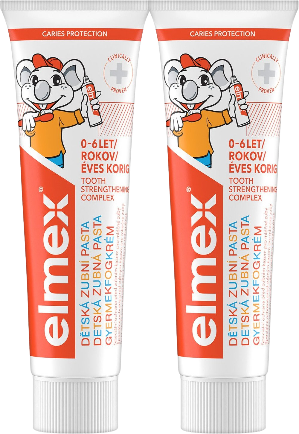 Elmex Kids dětská zubní pasta pro děti 0-6 let duopack 2 x 50 ml