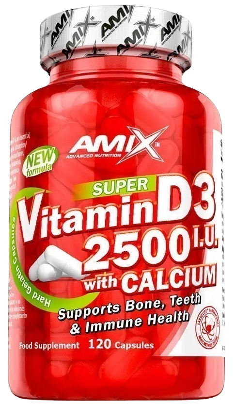 AMIX Vitamin D3 2500 I.U. s vápníkem 120 kapslí