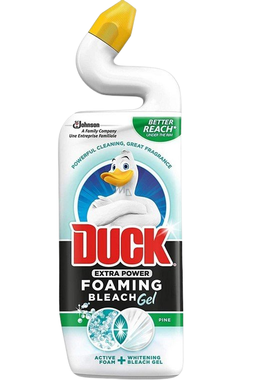 DUCK Extra Power Pine pěnivý bělící WC gel 750 ml
