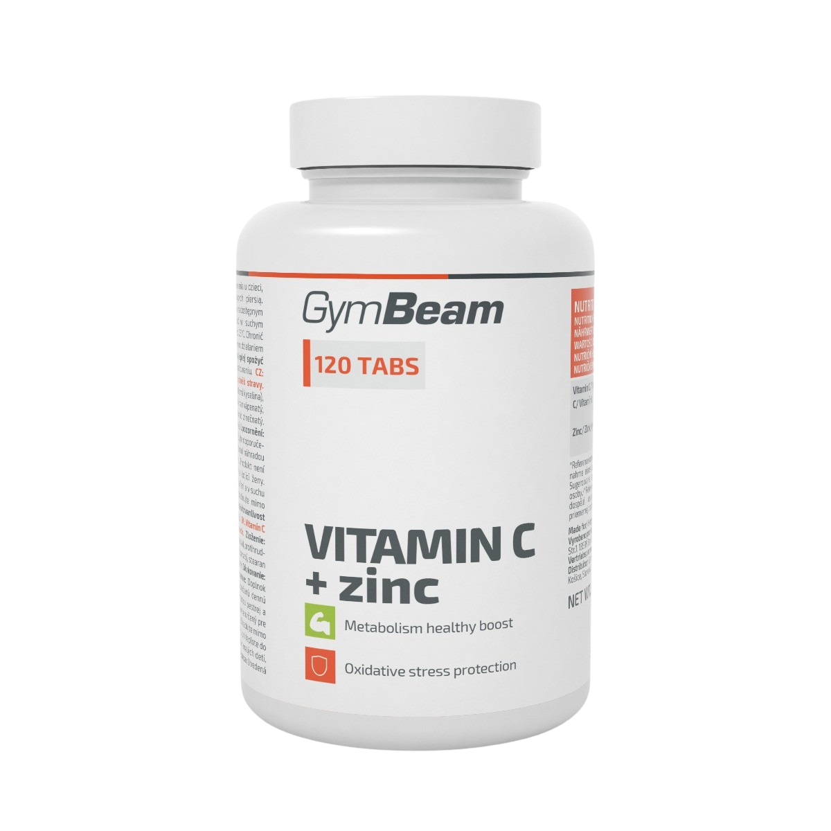GymBeam Vitamín C+zinek 120 tablet