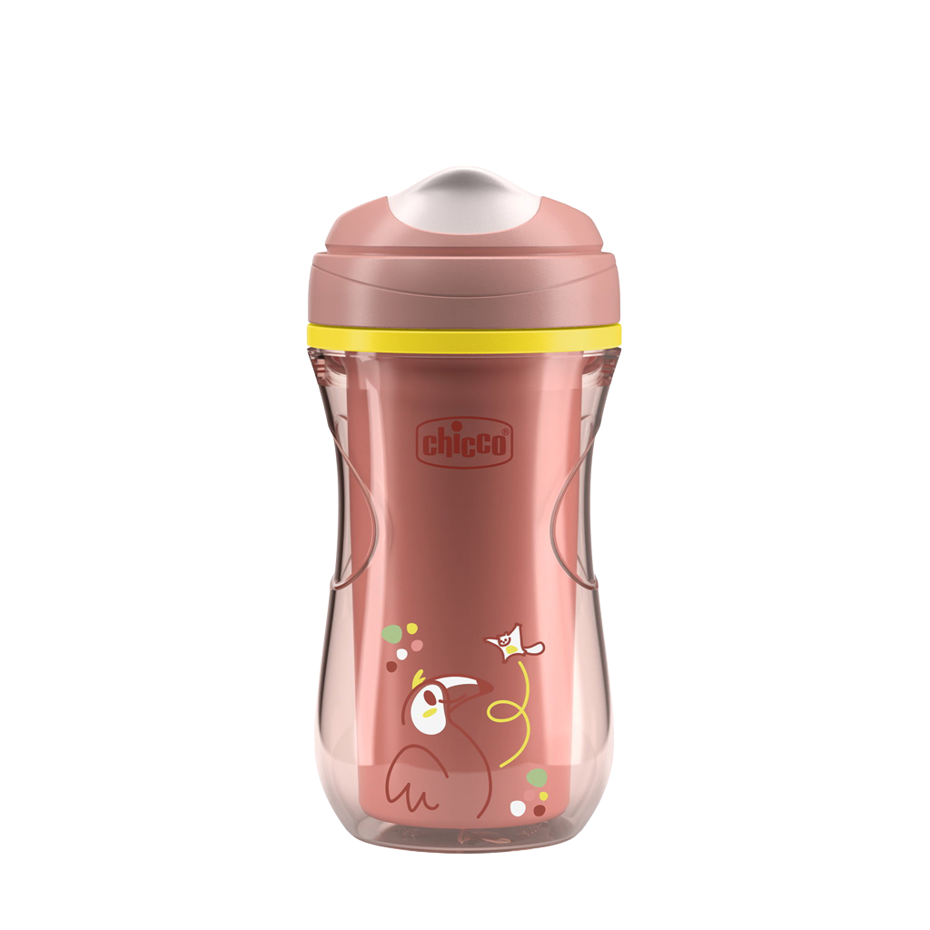 CHICCO Hrneček Active s tvrdým náustkem pink, 14m+ 266 ml