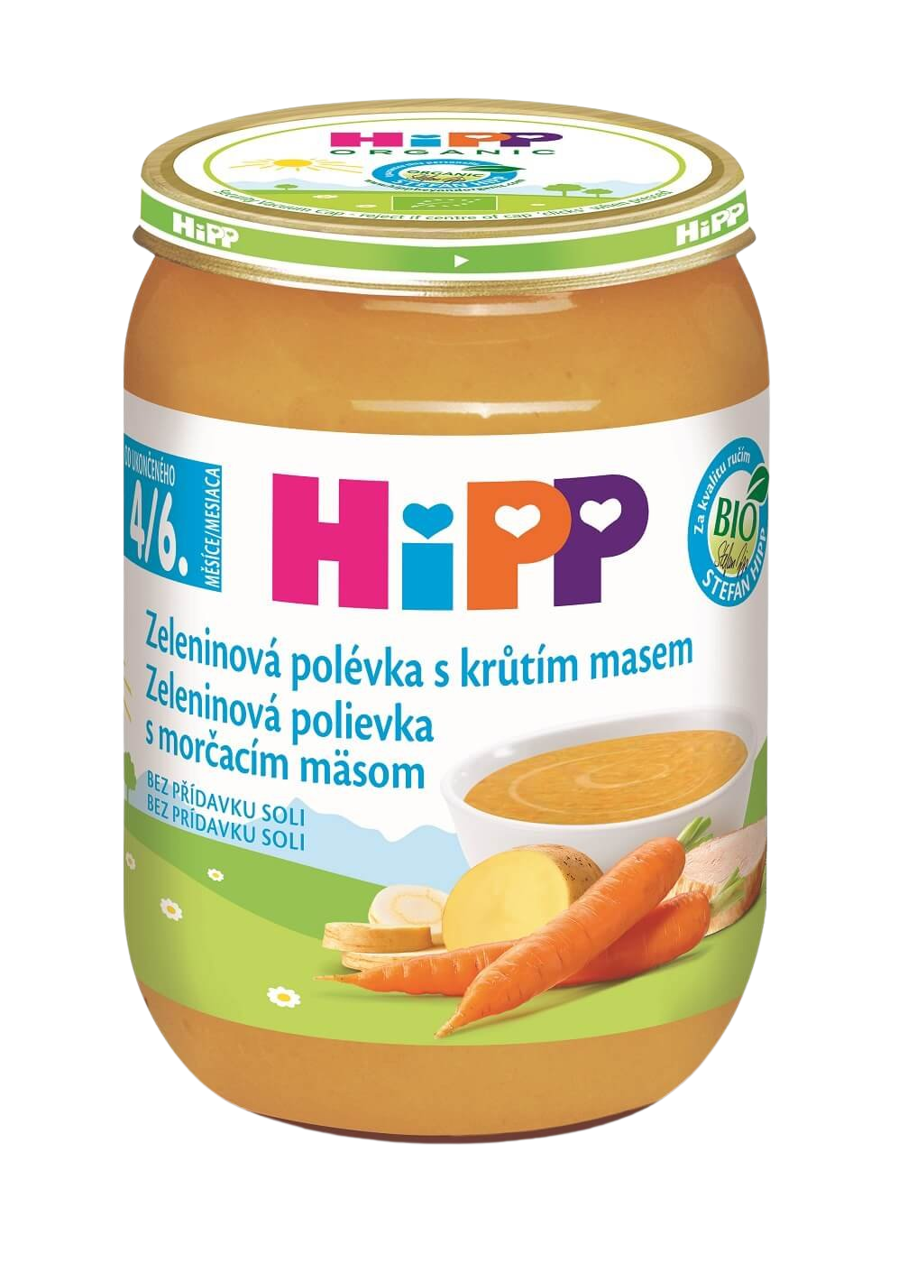 HiPP Polévka BIO Zeleninová s krůtím masem 190 g
