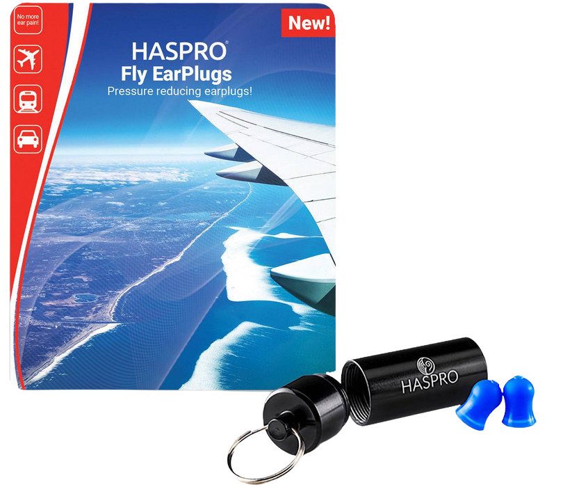 HASPRO Fly špunty do uší pro cestovatele 1 pár 2 ks