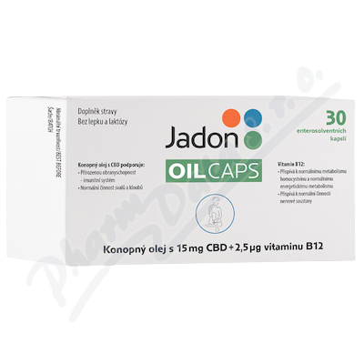 JADON oil caps CBD s konopným olejem 15mg CBD+B12 30 kapslí