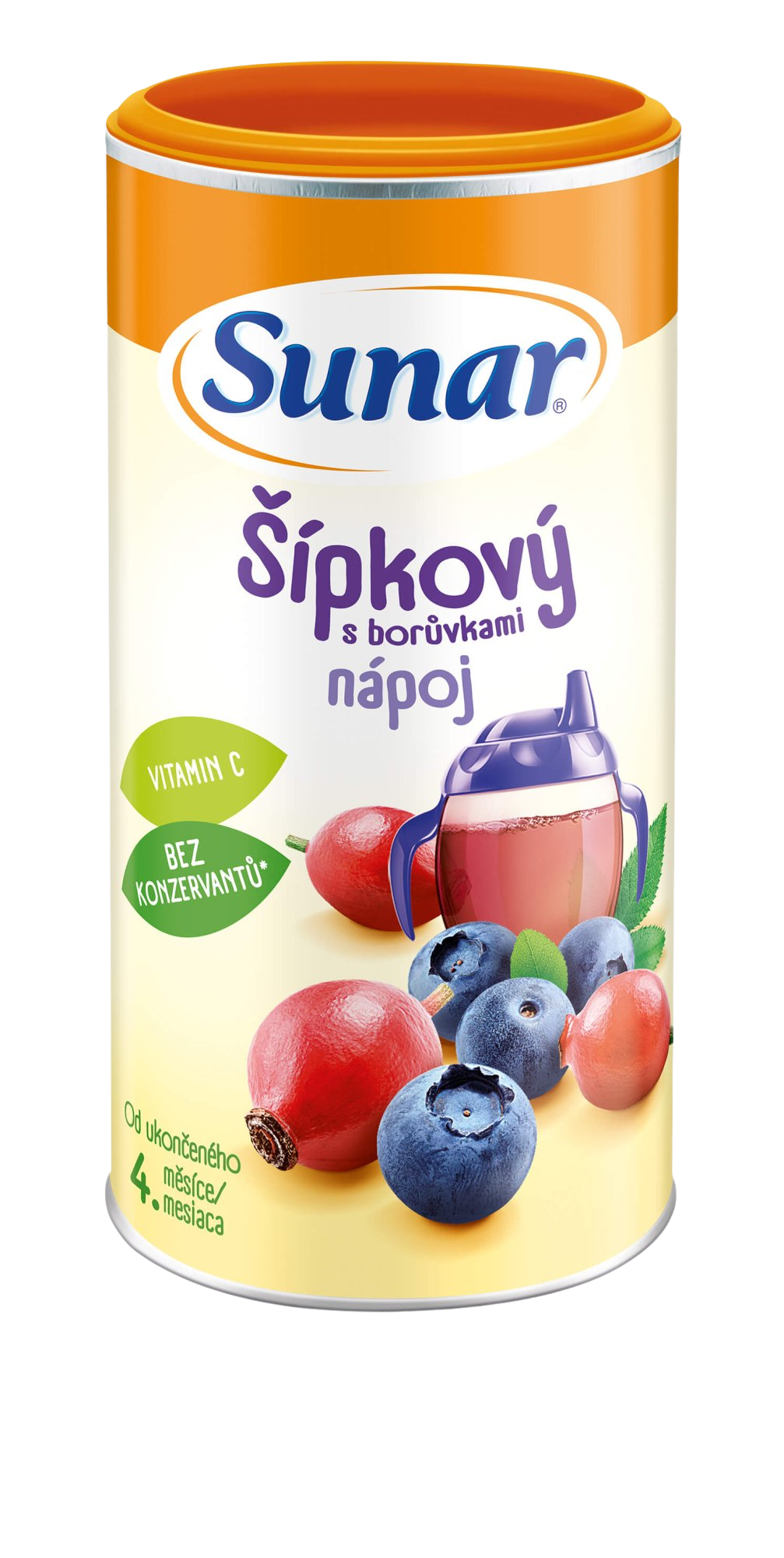 Sunar rozpustný nápoj šípkový s borůvkami 200 g