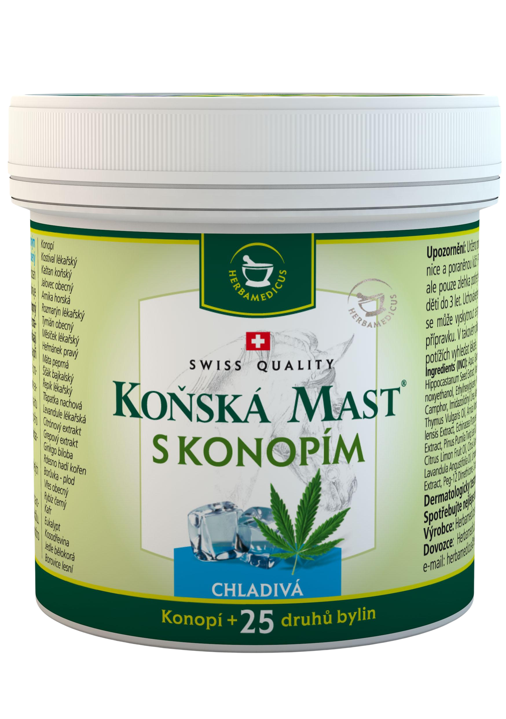 HERBAMEDICUS Koňská mast s konopím chladivá 250 ml