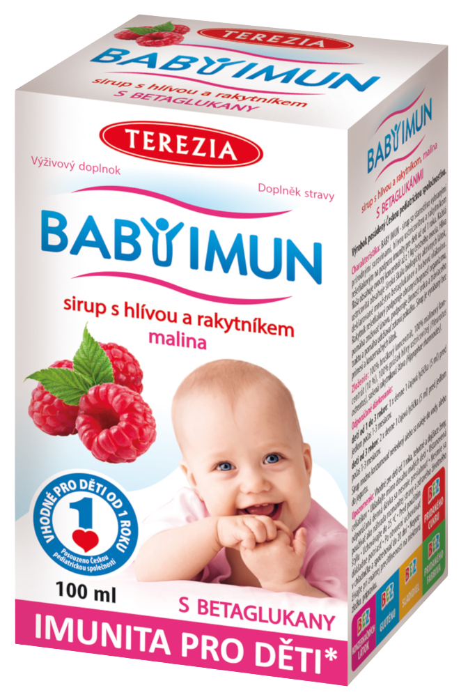 Terezia BABYIMUN sirup s hlívou a rakytníkem malina 100 ml