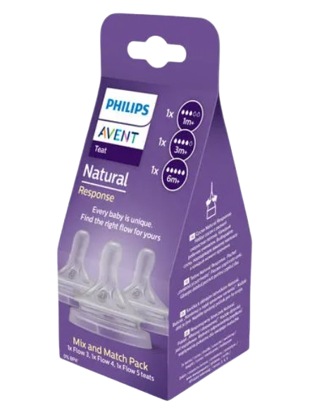 PHILIPS AVENT Savička Natural Response mix 1m+,3m+,6m+, 3 ks