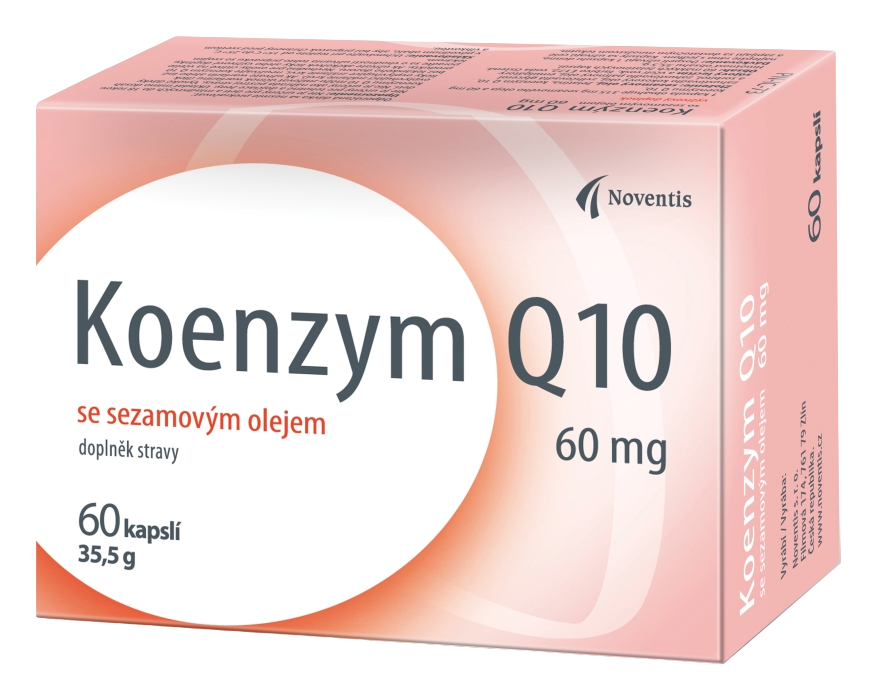 Noventis Koenzym Q10 60 mg se sezamovým olejem 60 kapslí