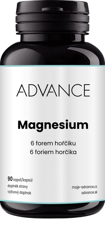 ADVANCE Magnesium - 6 forem hořčíku 90 kapslí