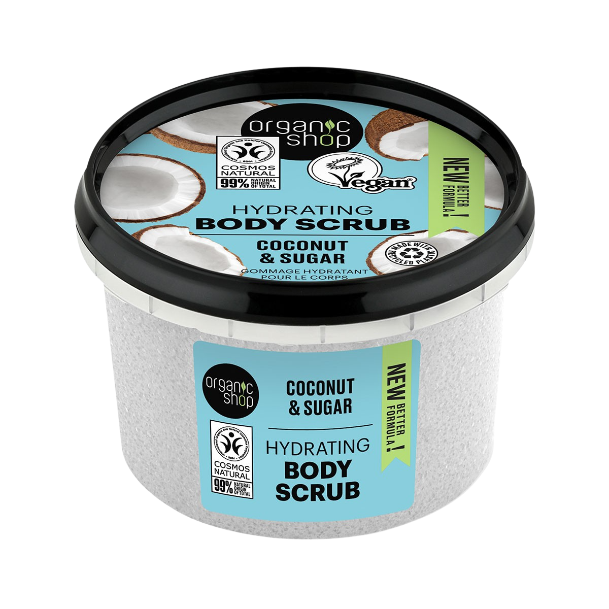 ORGANIC SHOP Hydratačný telový peeling Kokos a cukor 250 ml