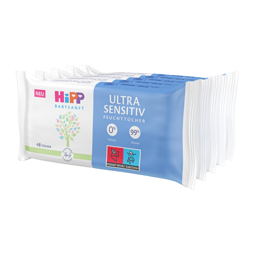 HiPP Babysanft Čistící vlhčené ubrousky ULTRA SENSITIV 5 x 48 ks 5 x 48 ks