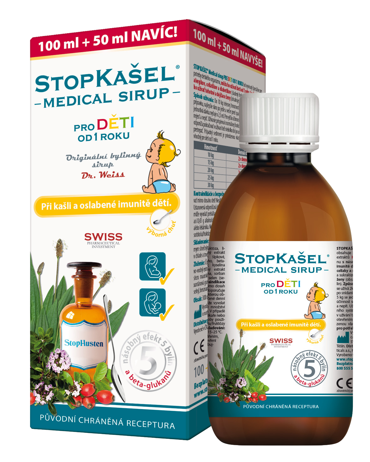 DR.WEISS Stopkašel Medical sirup od 1 roku 150 ml
