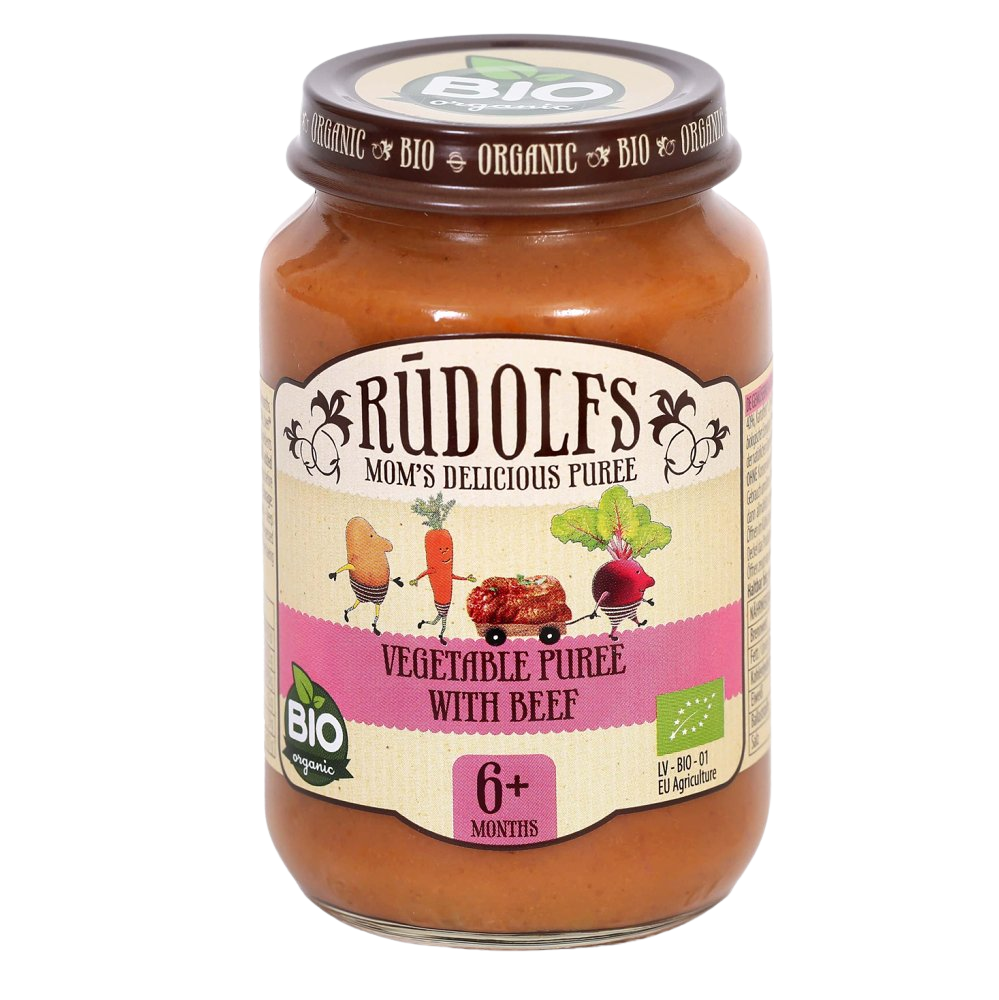 RUDOLFS BIO Zelenina s hovězím masem 190 g