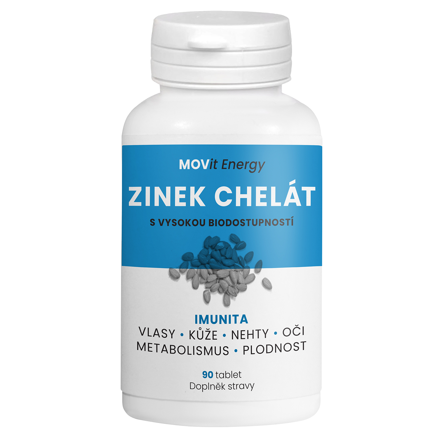 MOVit Energy Zinek Chelát 15 mg 90 tablet