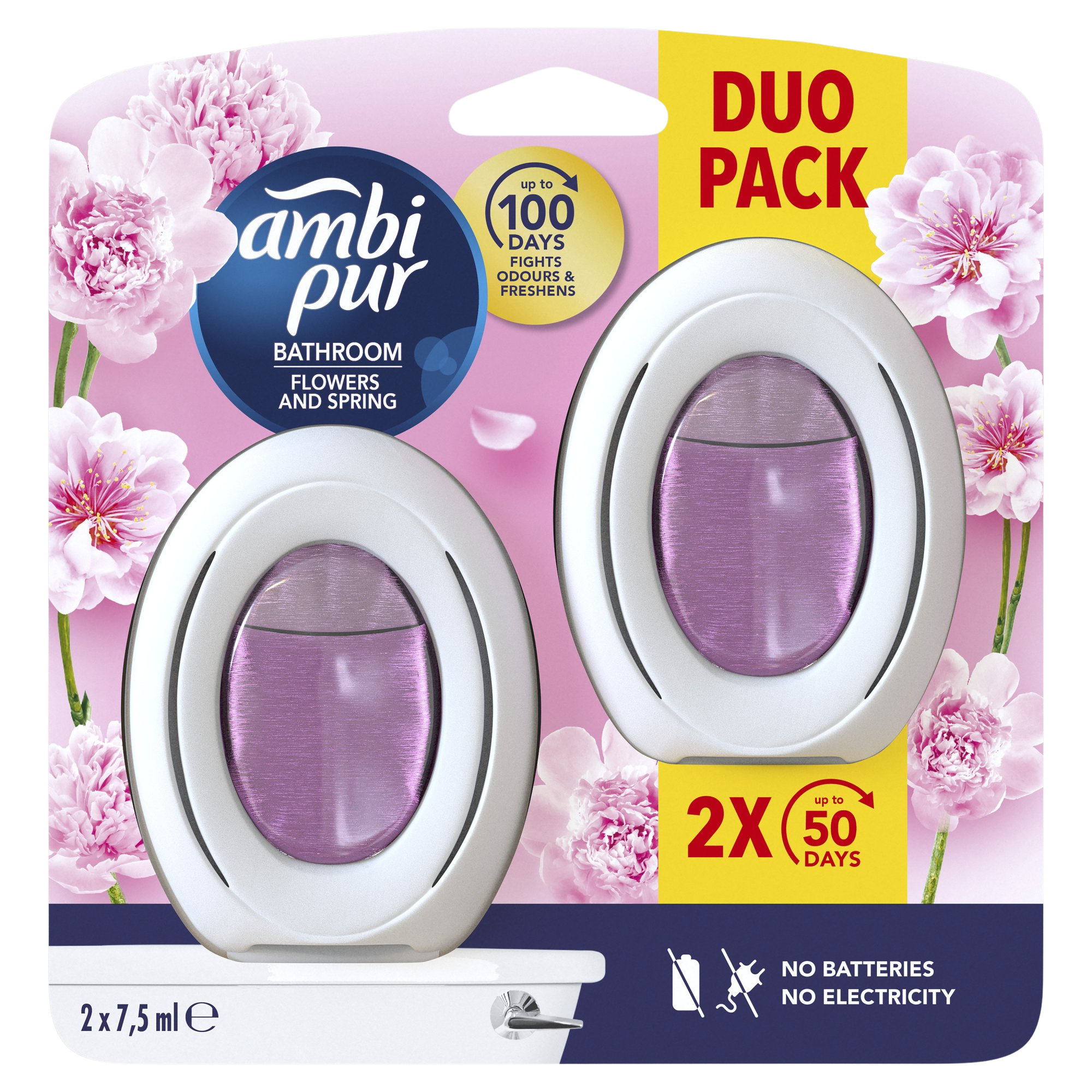 Ambipur osvěžovač vzduchu Bathroom Flowers and Spring 2 ks