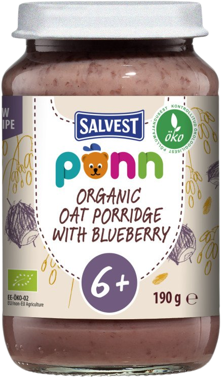 Salvest Põnn BIO Borůvky s ovesnými vločkami 190 g