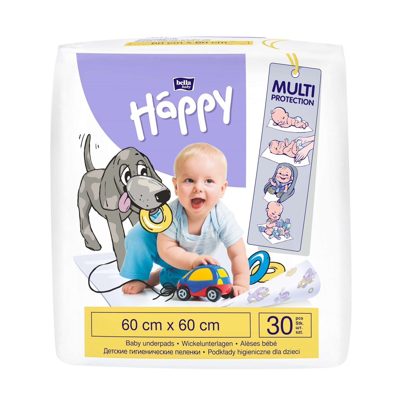 Bella Happy Dětské podložky 60 x 60 cm 30 ks