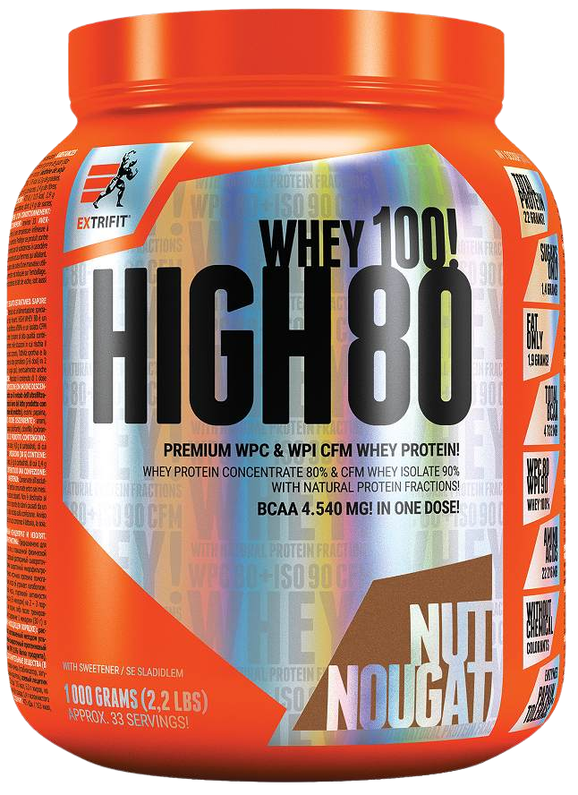 EXTRIFIT High Whey 80 oříšek nugát 1000 g
