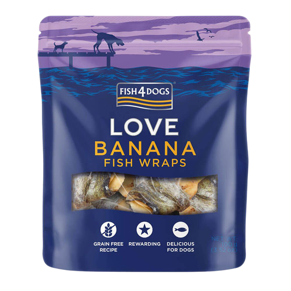 FISH4DOGS Pamlsky pro psy rybí závitky s banánem 100 g