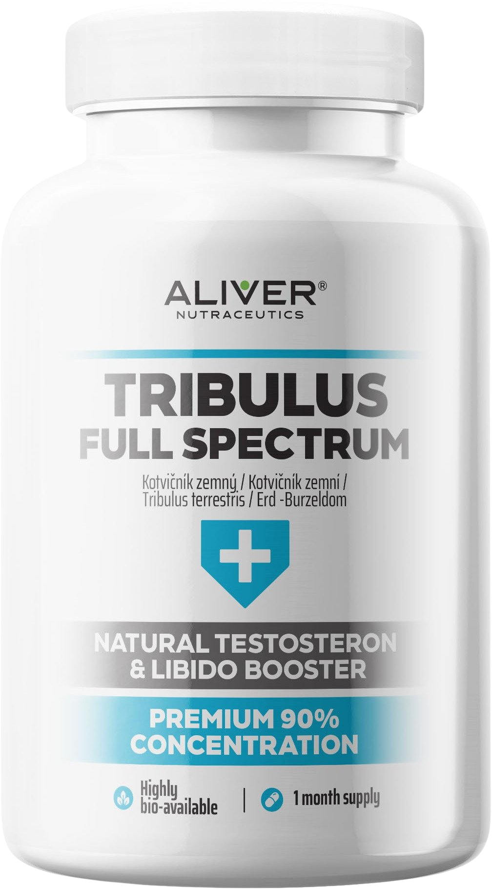 ALIVER Kotvičník zemní 90% koncentrace 4:1 500mg 120 kapslí