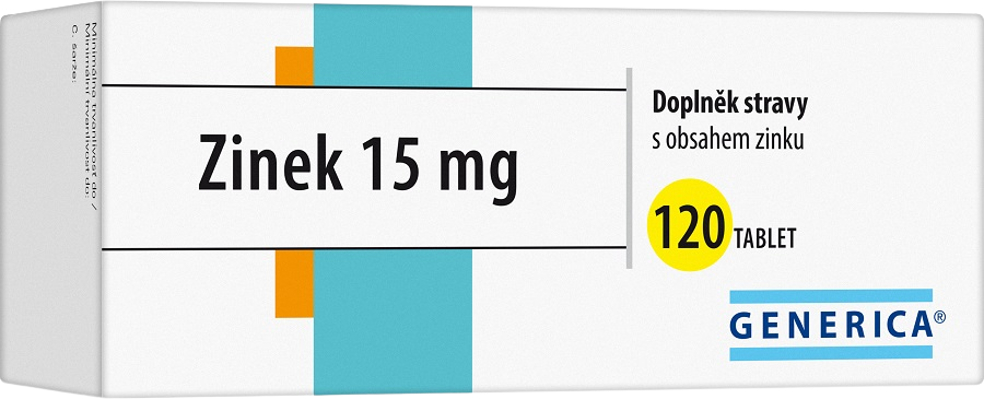GENERICA Zinek 15 mg 120 tablet