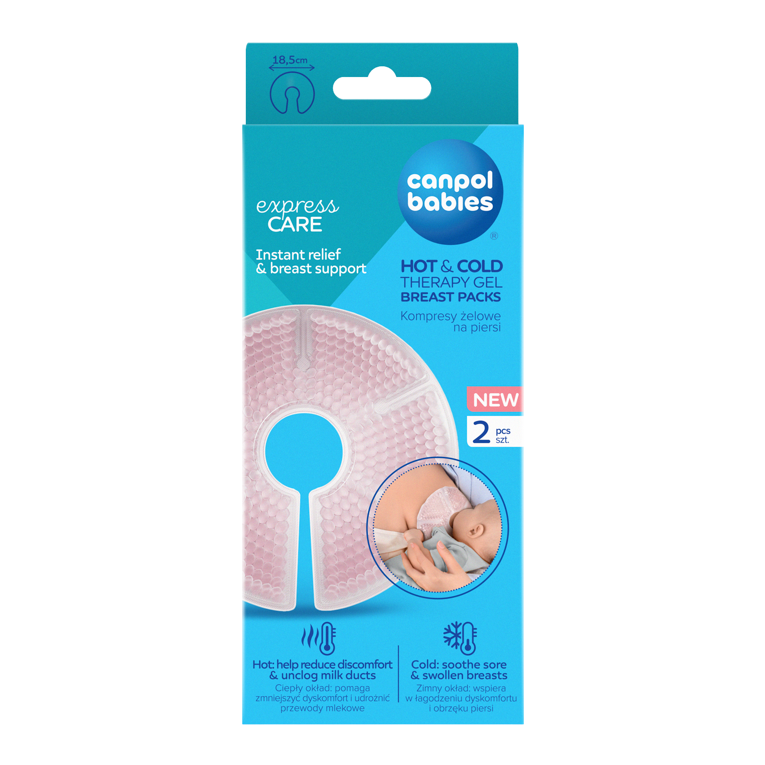 CANPOL BABIES Gelový obklad na prsa Hot&Cold 2 ks