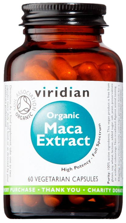 VIRIDIAN Maca Extract Organic 60 kapslí