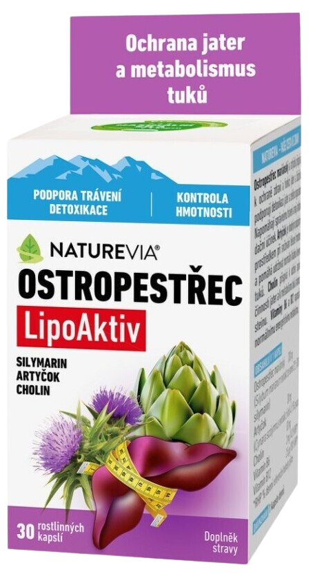 NATUREVIA Ostropestřec LipoAktiv 30 kapslí