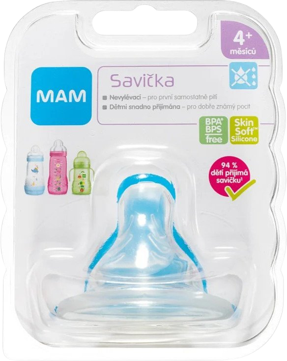 MAM Savička na lahev nevylévací 4+ měs.