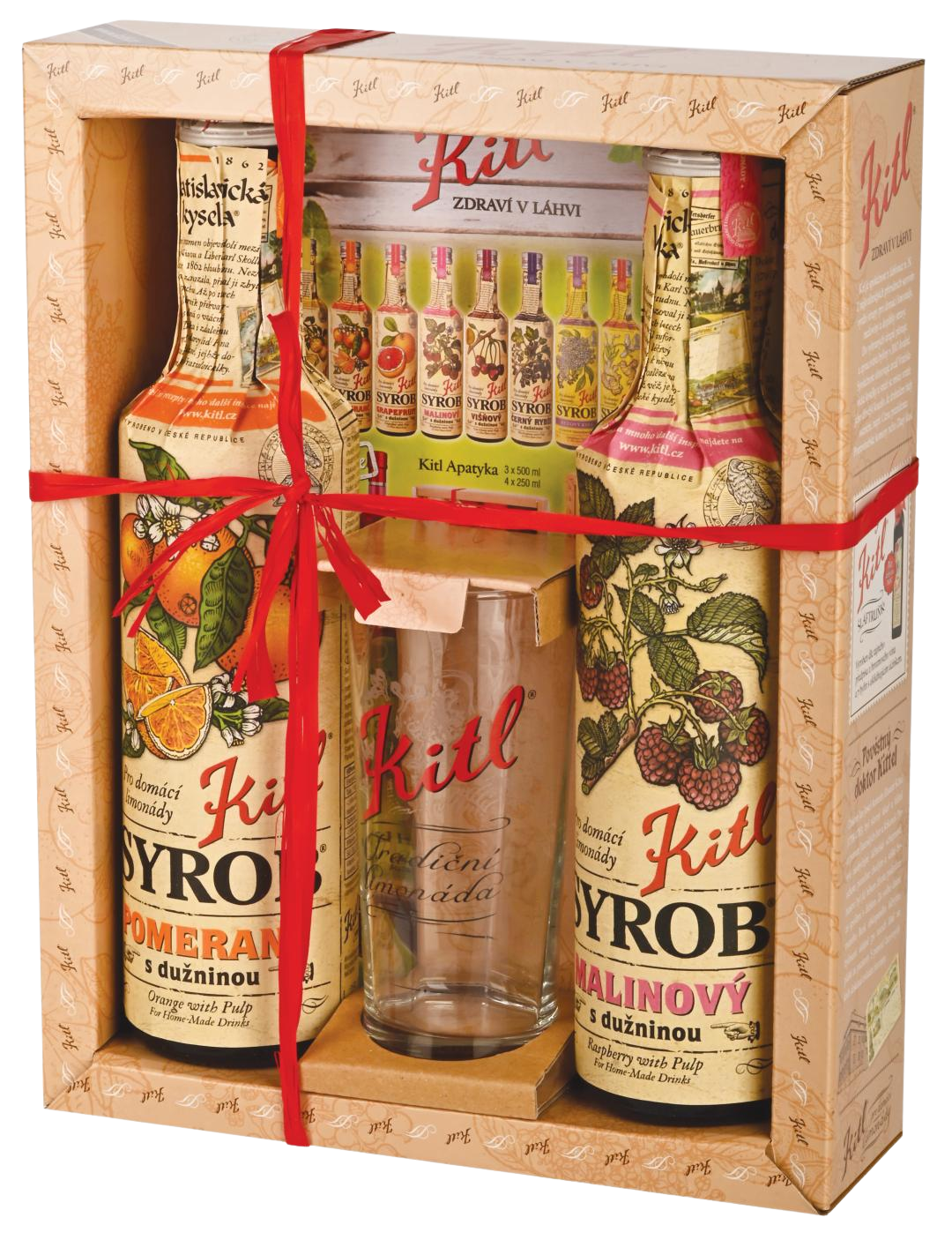 KITL Syrob Malina + Pomeranč dárkové balení 2 x 500 ml