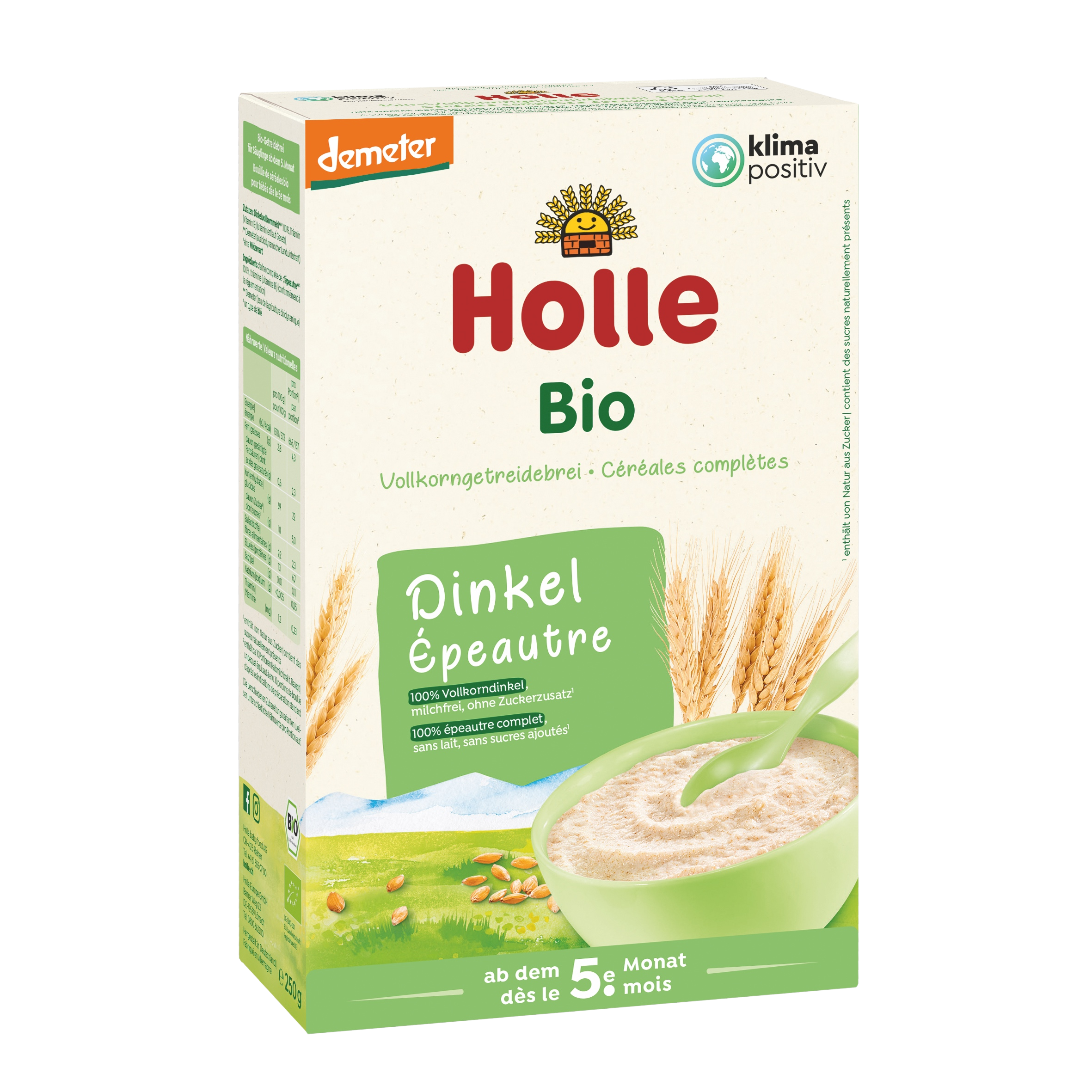 HOLLE bio Špaldová kaše 250 g