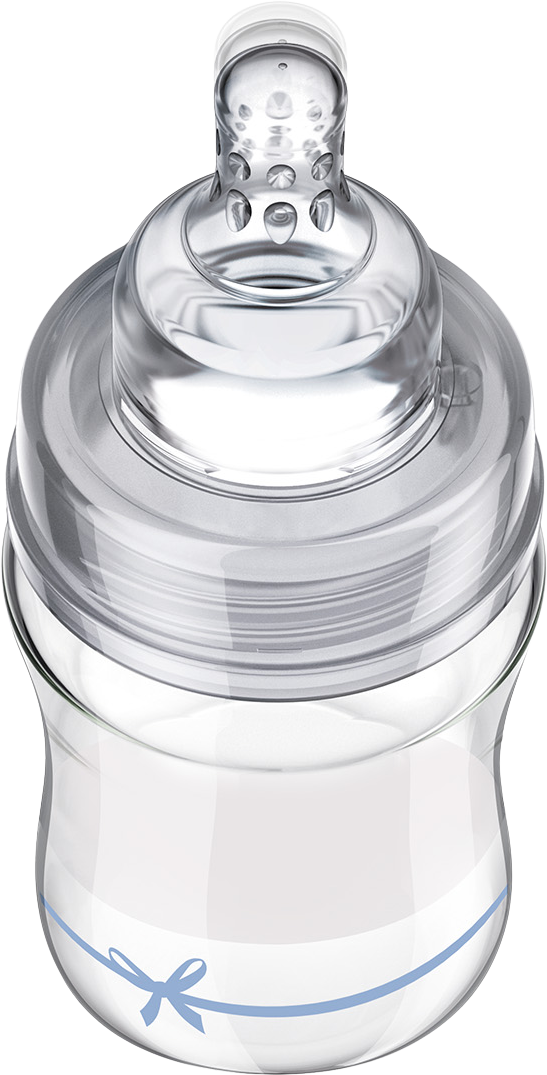 LOVI Skleněná lahev BABY SHOWER kluk 150 ml